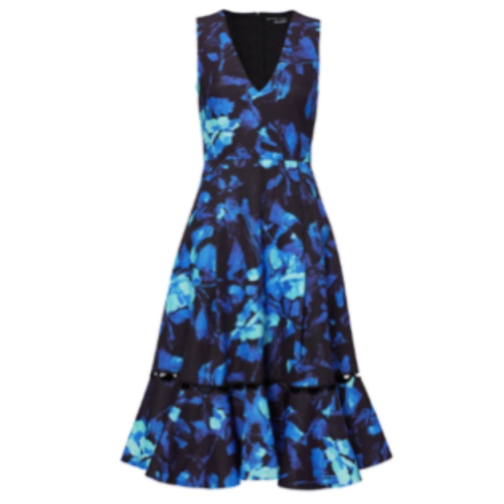 Sachin & Babi SIZE 6 - Blue Abstract A-Line Dress